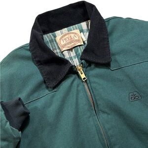 Pella Men's Vintage Coat Quilted Lined Green Jacket XL Tall Made In USA - 852